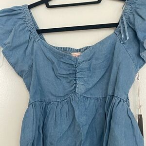 Blue Denim Women's Top